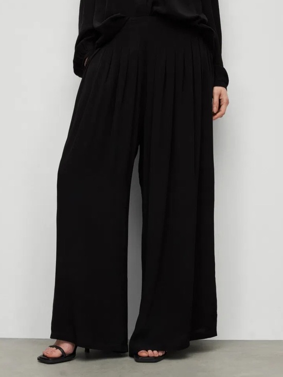All Saints Pants - ALLSAINTS| HEZZY WIDE LEG PLEATED TROUSER| Womens Size XS| Black